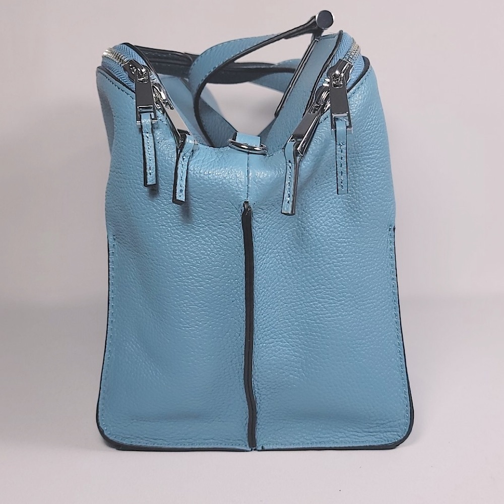 Danielle Nicole Mia Leather Satchel Blue Bag